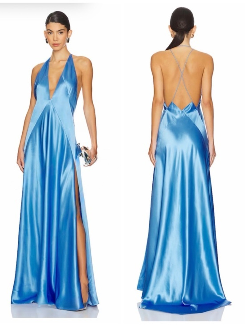 MICHAEL LO SORDO Alexandra Silk-Satin Gown Size US 2